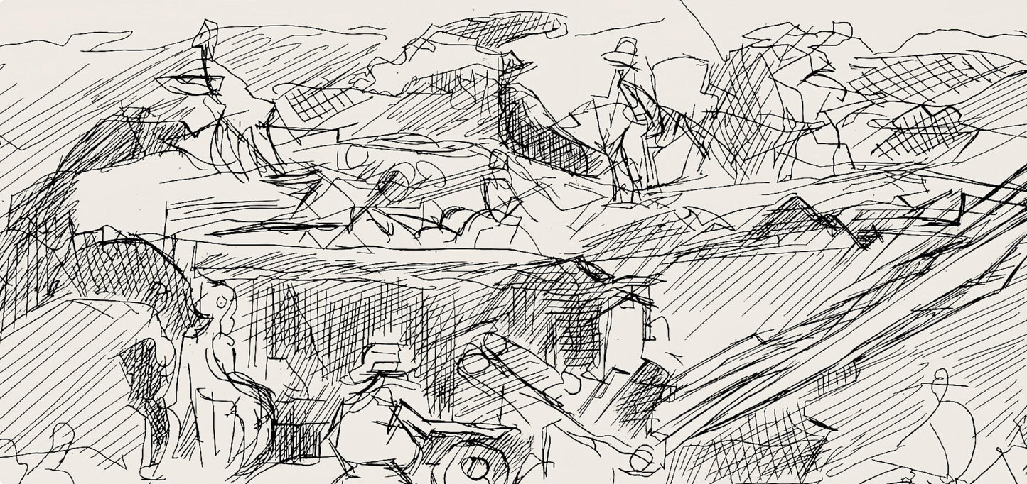 Jacques Villon, Composition (Ginestet/Pouillon 42-64), Hsiode, Les Travaux Et Les Jours, Etching