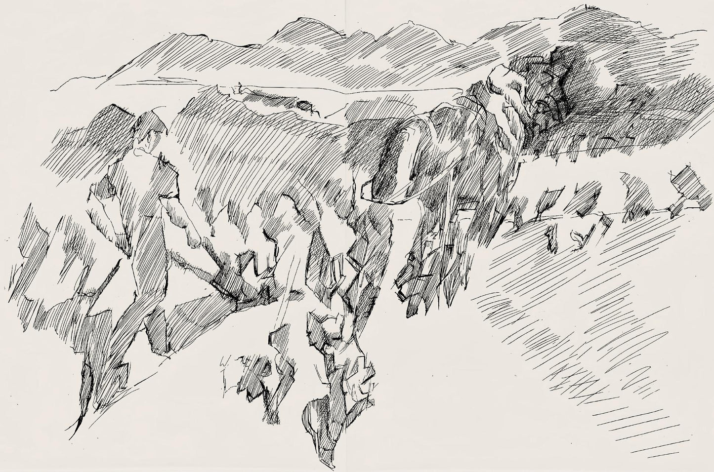 Jacques Villon, Composition (Ginestet/Pouillon 42-64), Hsiode, Les Travaux Et Les Jours, Etching