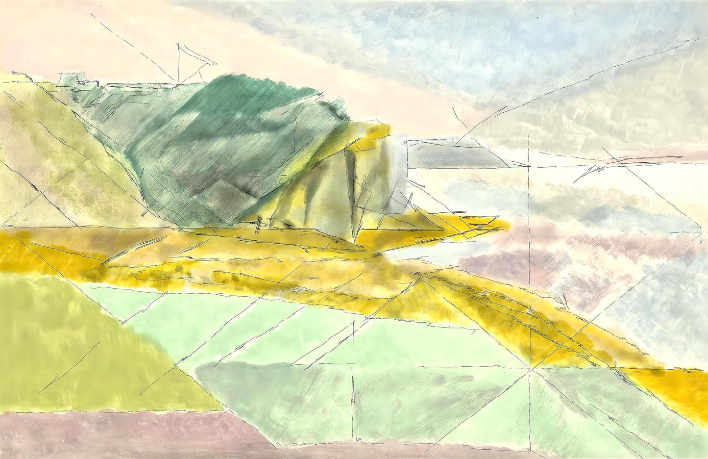 Jacques Villon, Composition (Ginestet/Pouillon 42-64), Hsiode, Les Travaux Et Les Jours, Etching