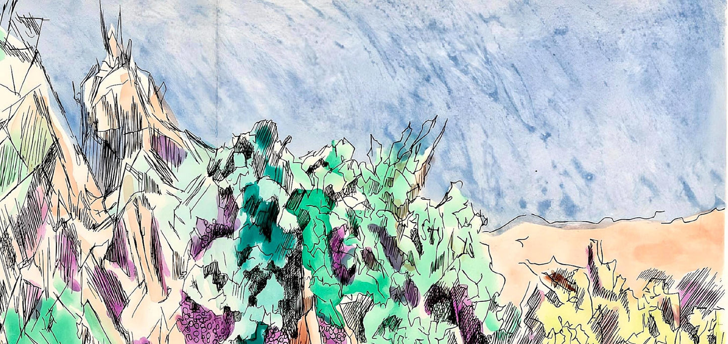 Jacques Villon, Composition (Ginestet/Pouillon 42-64), Hsiode, Les Travaux Et Les Jours, Etching