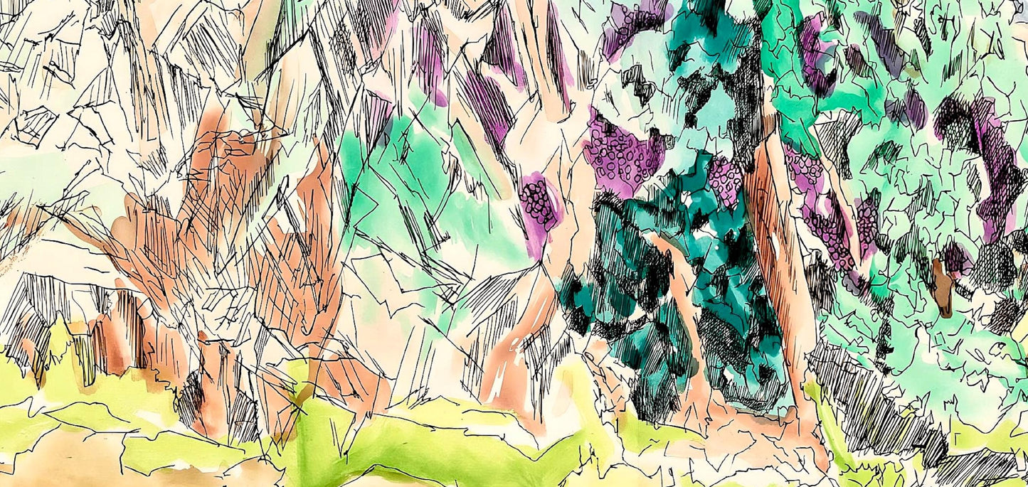 Jacques Villon, Composition (Ginestet/Pouillon 42-64), Hsiode, Les Travaux Et Les Jours, Etching