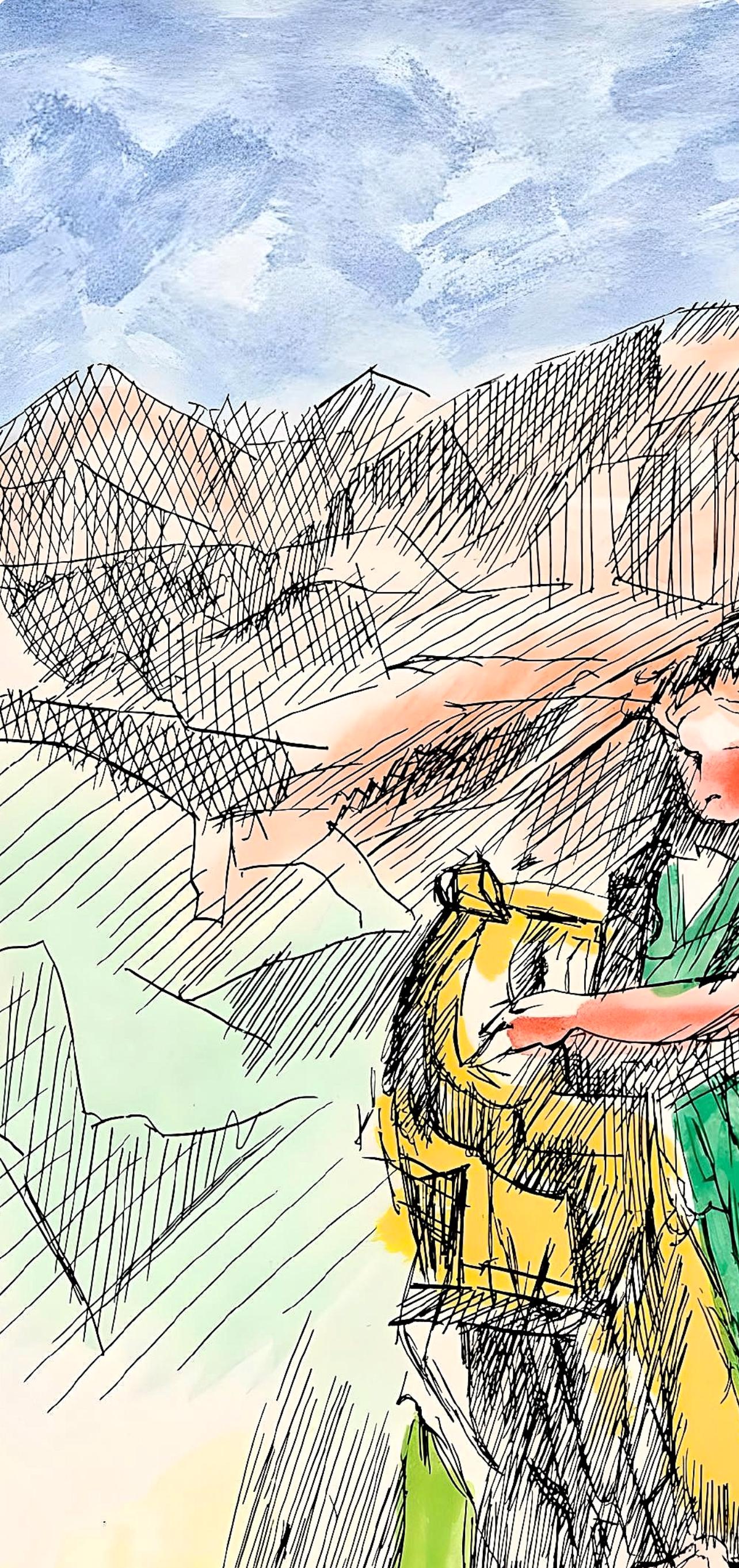 Jacques Villon, Composition (Ginestet/Pouillon 42-64), Hsiode, Les Travaux Et Les Jours, Etching