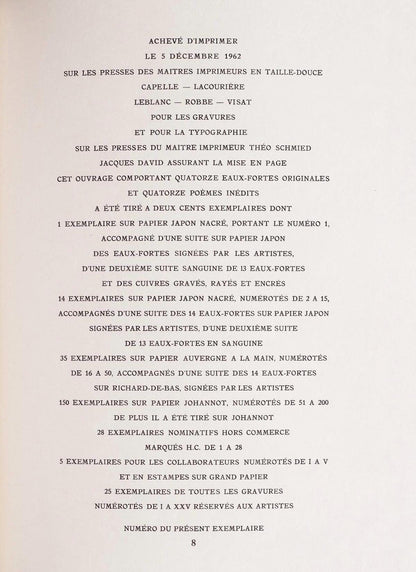 Paroles I peintes Etching Labyrinthe mile Gilioli