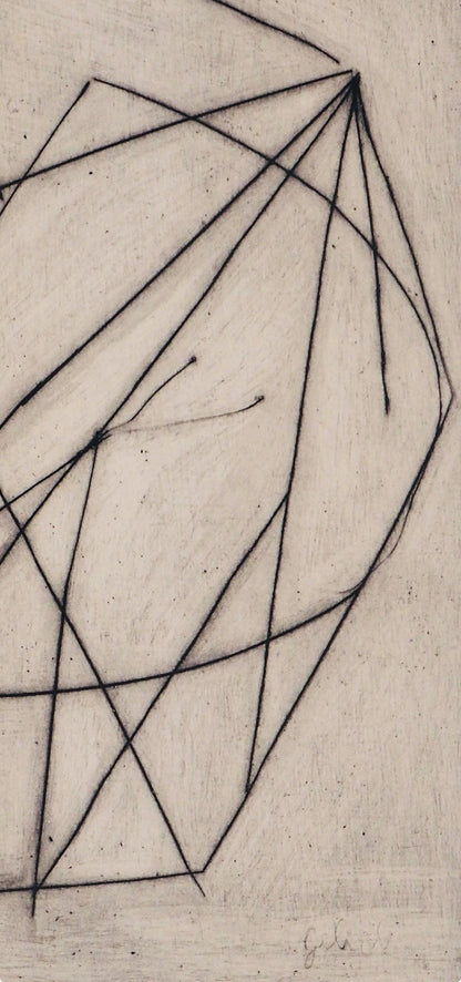Paroles I peintes Etching Labyrinthe mile Gilioli