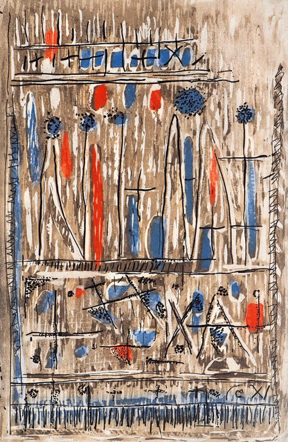 Roger Bissire, Centro, Paroles Peintes I, Etching