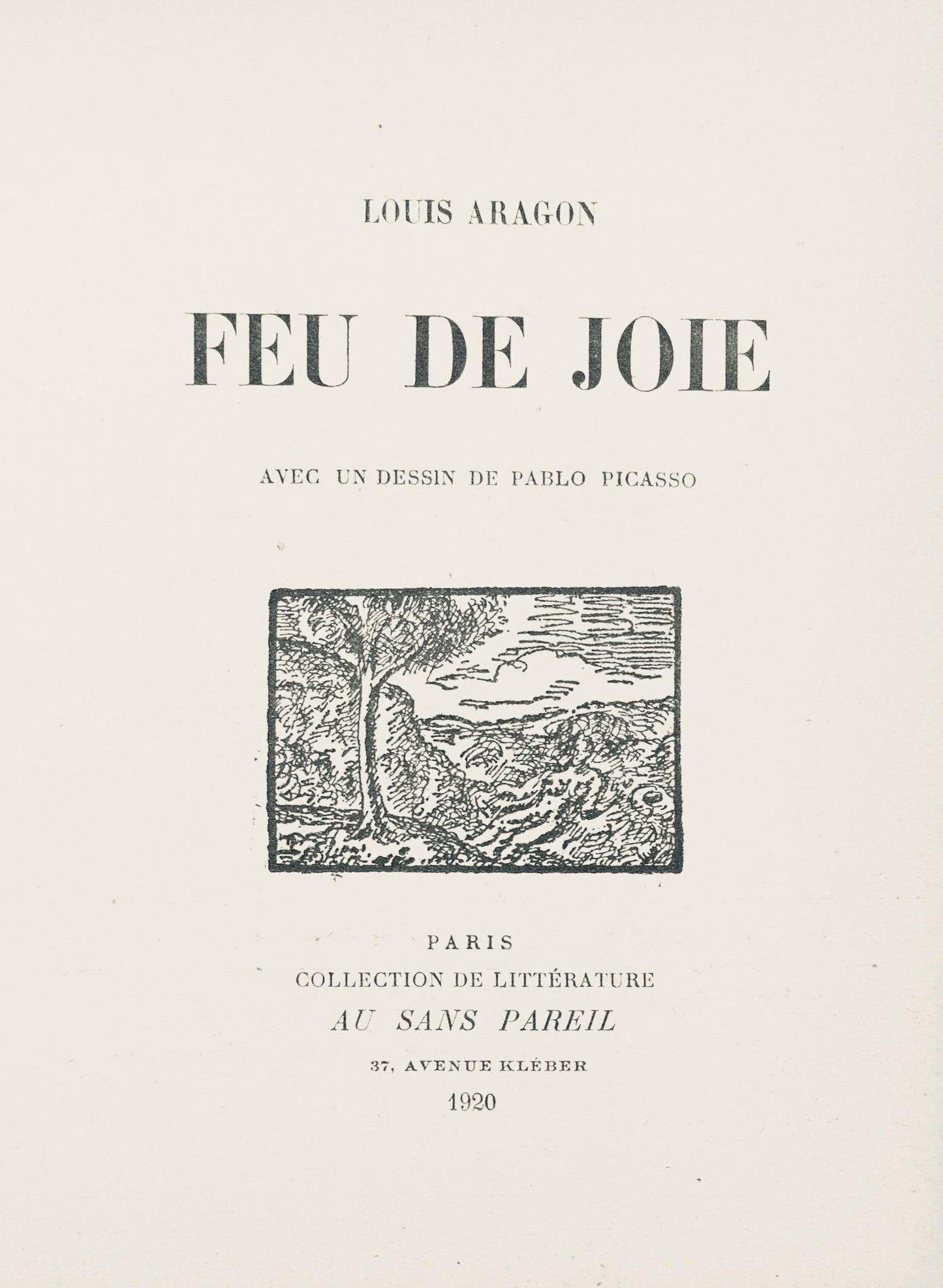 Pablo Picasso, Composition (Horodisch: No. D5; Orozco No. 17), Feu De Joie, Woodcut