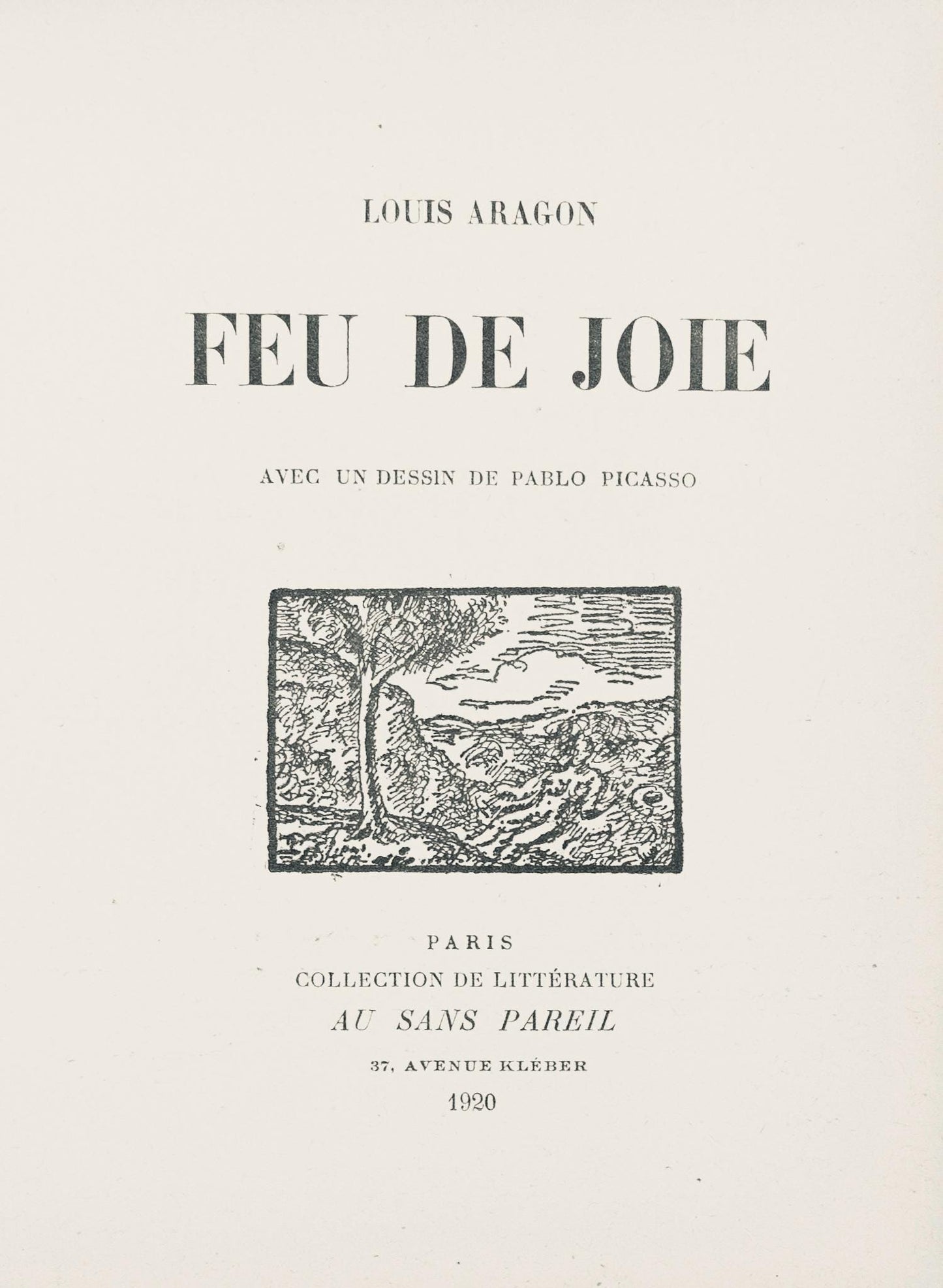 Pablo Picasso, Composition (Horodisch: No. D5; Orozco No. 17), Feu De Joie, Woodcut