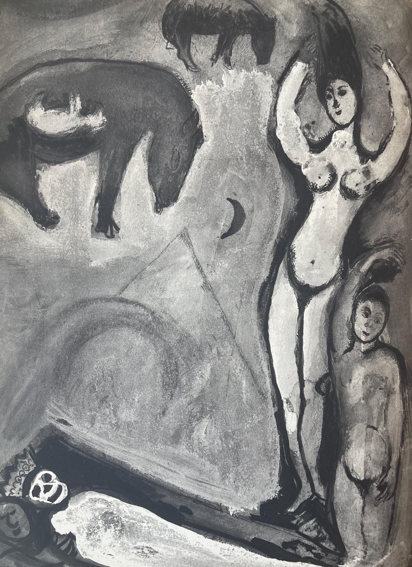 Marc Chagall, Composition, Contes De Boccace, Verve: Revue Artistique Et Littraire, Lithograph