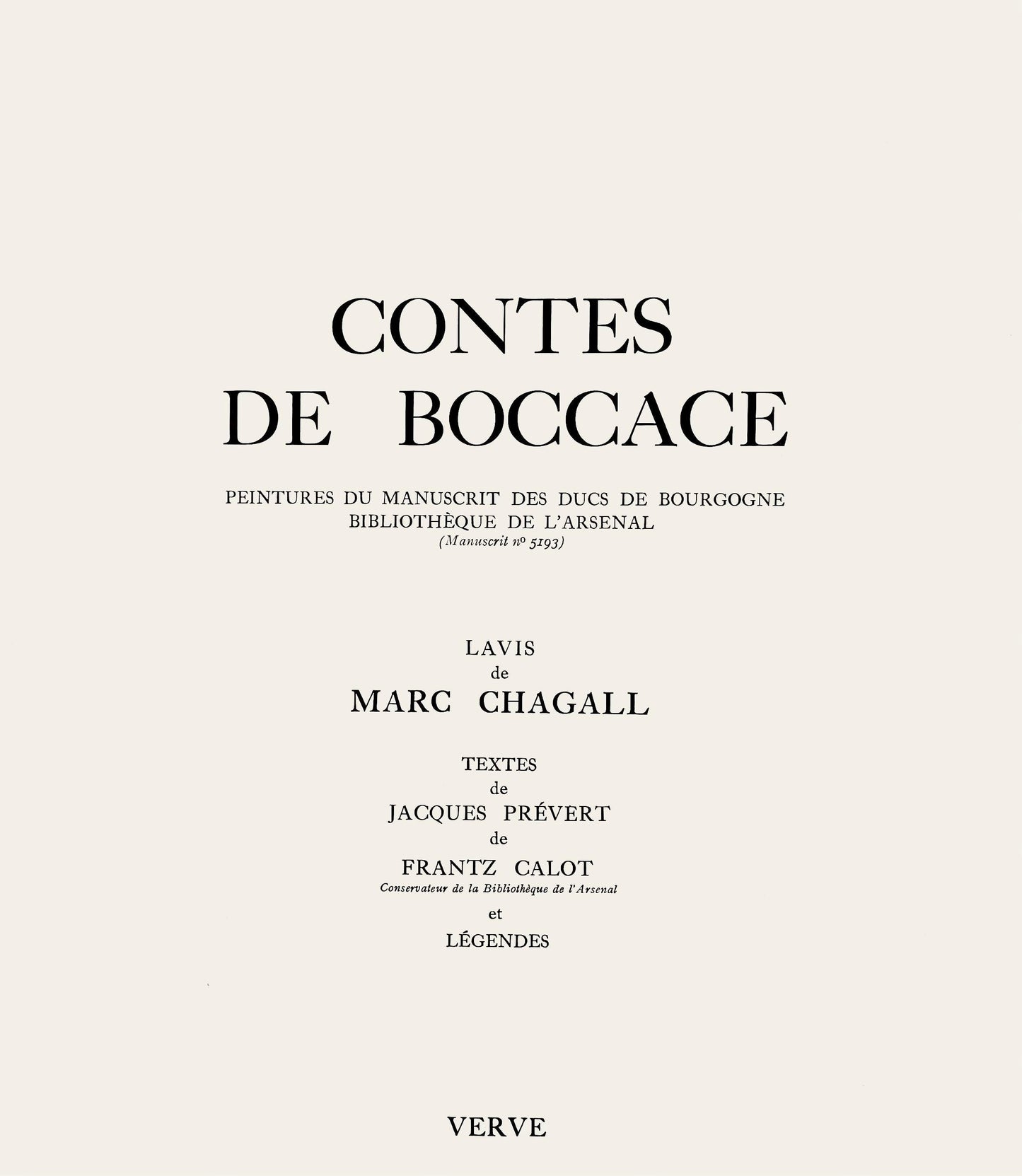 Marc Chagall, Composition, Contes De Boccace, Verve: Revue Artistique Et Littraire, Lithograph