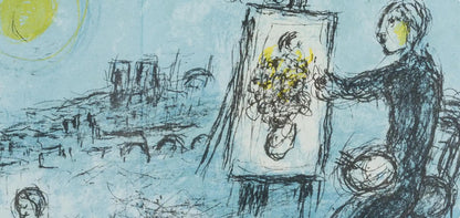 Marc Chagall, Composition (Cramer 111; Mourlot 992), Derrire Le Miroir, Lithograph