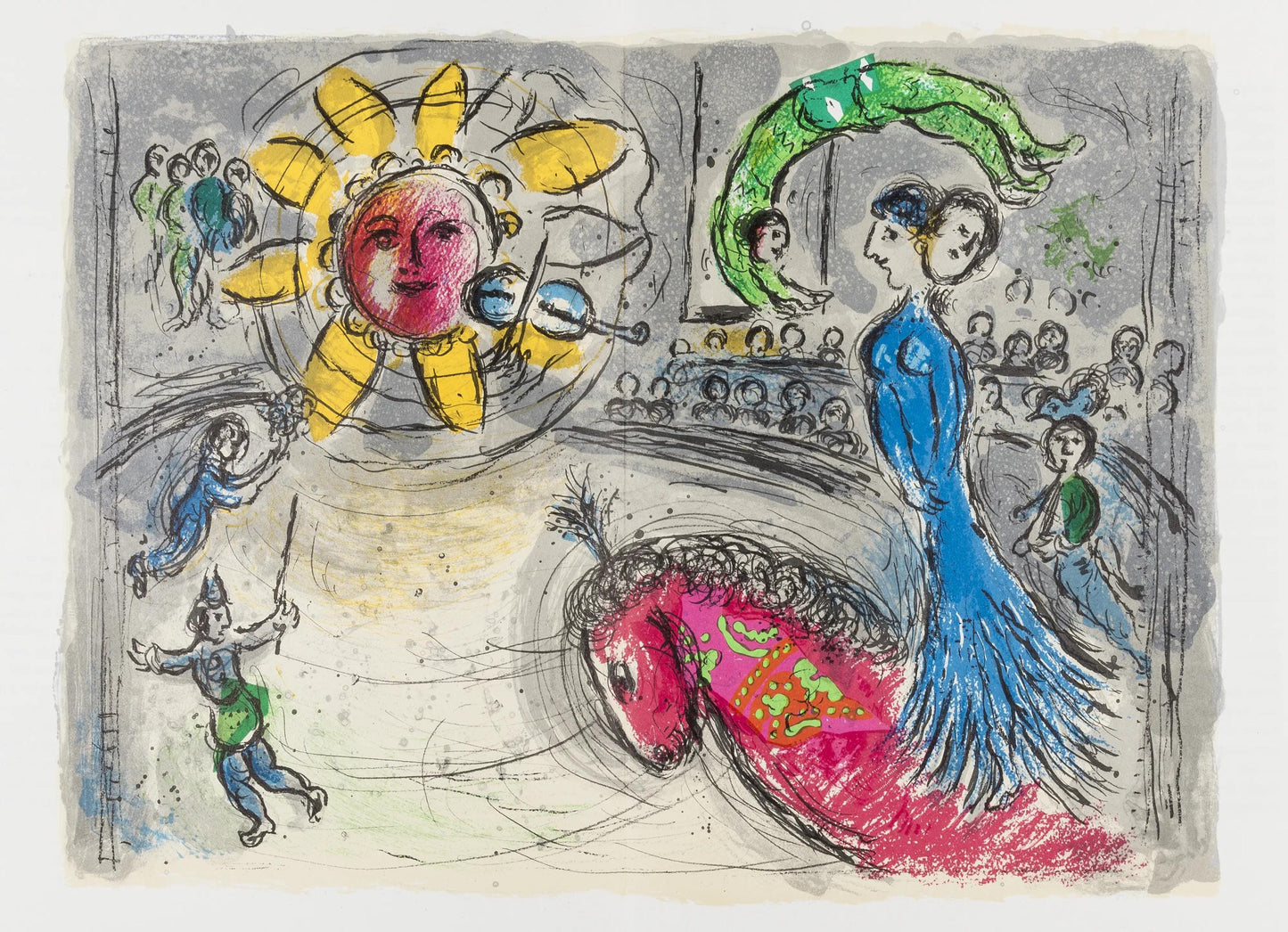 Marc Chagall, Composition (Cramer 110; Mourlot 945), Derrire Le Miroir, Lithograph