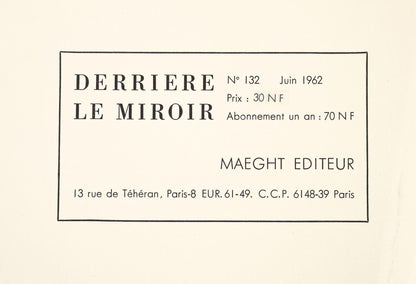 Marc Chagall, Composition (Cramer 50; Mourlot 356), Derrire Le Miroir, Lithograph