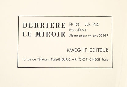 Marc Chagall, Composition (Cramer 50; Mourlot 356), Derrire Le Miroir, Lithograph