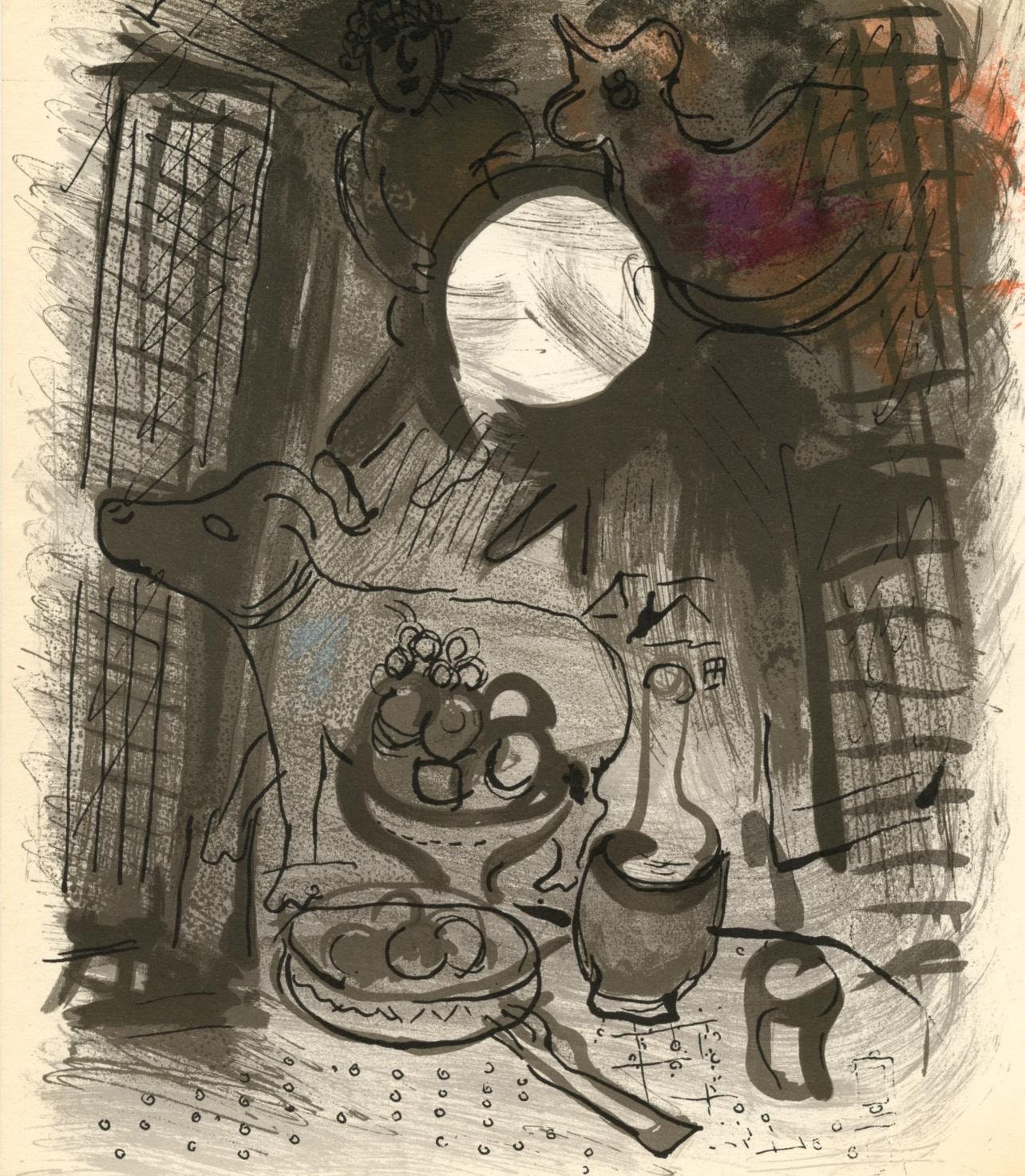 Marc Chagall, Composition (Mourlot 192-207; Cramer 34), Lithograph