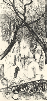 Douard Goerg, Le Cimetire Du Pre, A La Gloire Paris, Etching