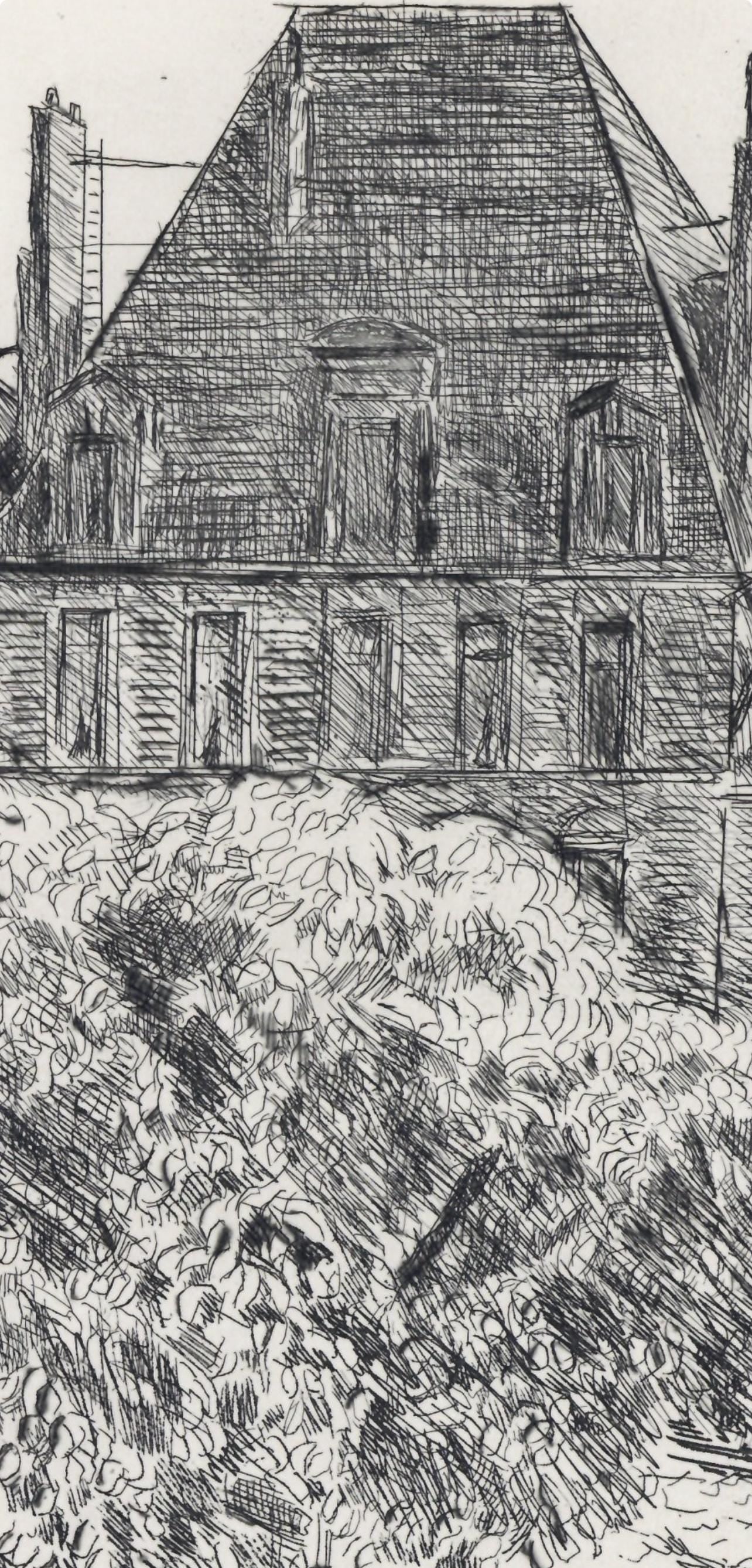 Georges Dufrnoy, Placement Des Vosges, A La Gloire Paris, Etching