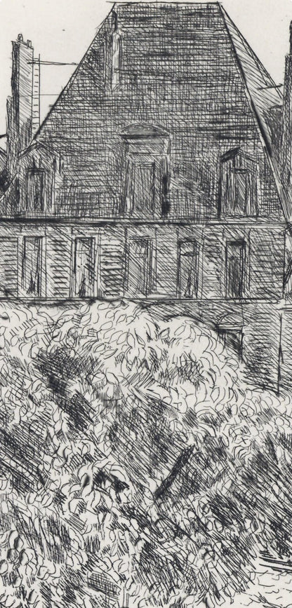 Georges Dufrnoy, Placement Des Vosges, A La Gloire Paris, Etching