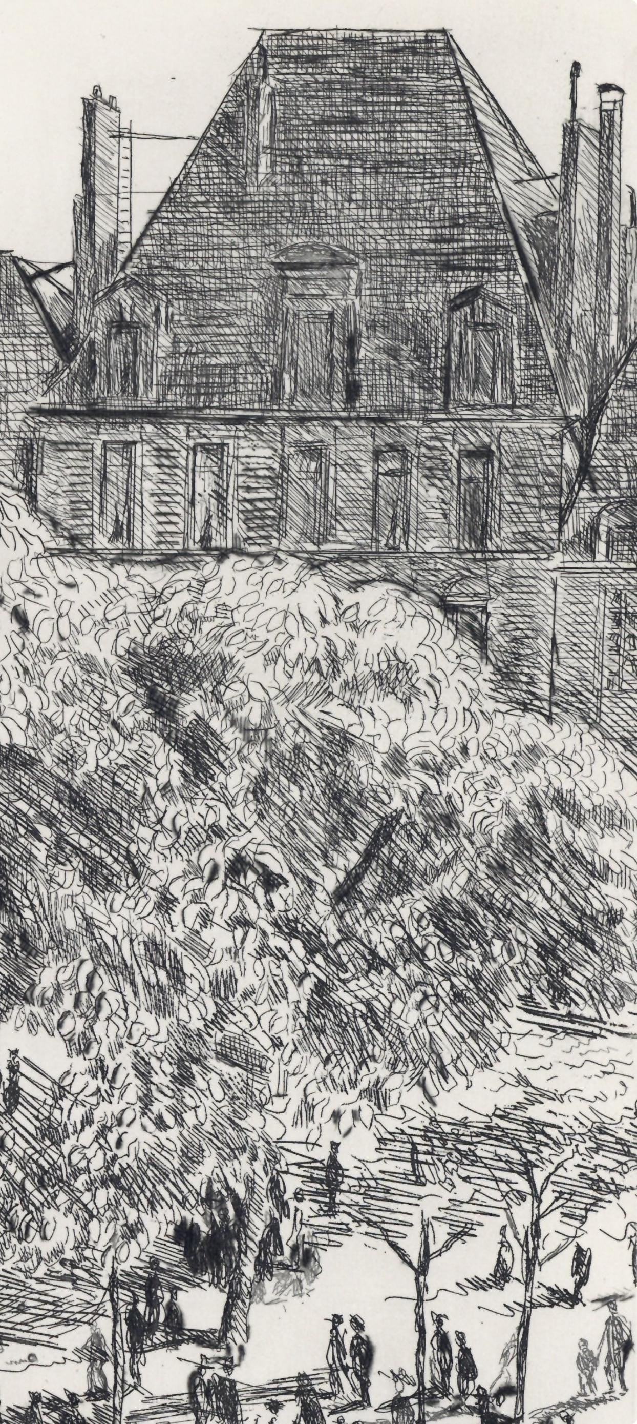 Georges Dufrnoy, Placement Des Vosges, A La Gloire Paris, Etching