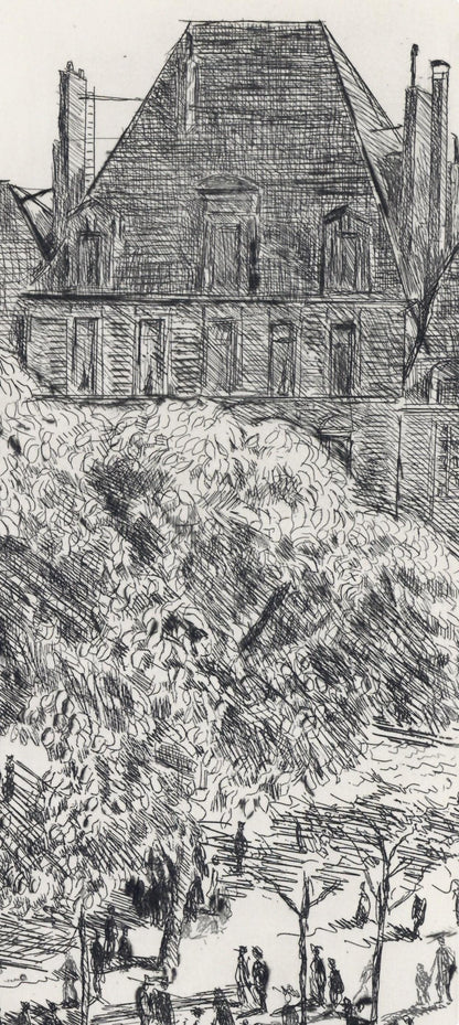 Georges Dufrnoy, Placement Des Vosges, A La Gloire Paris, Etching