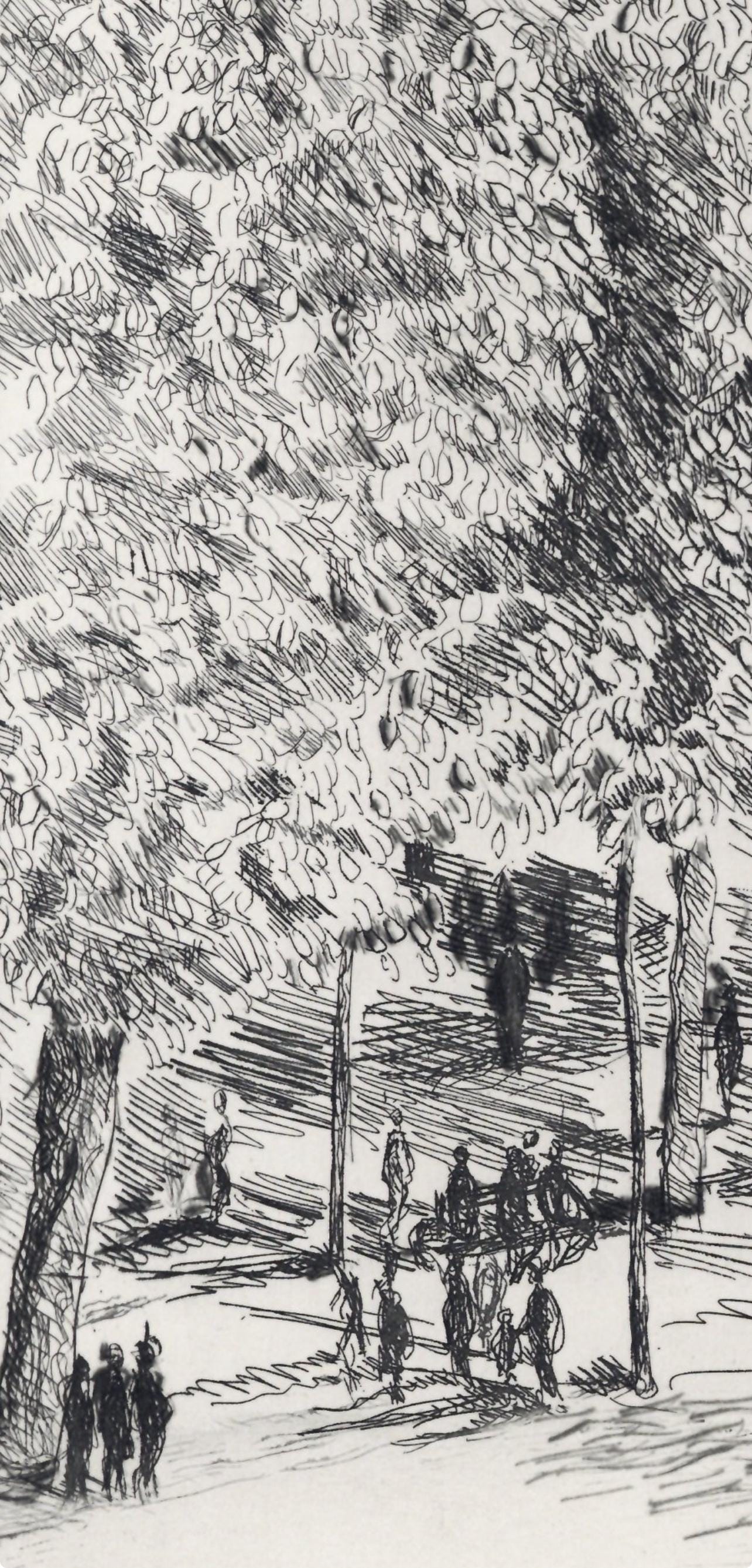 Georges Dufrnoy, Placement Des Vosges, A La Gloire Paris, Etching