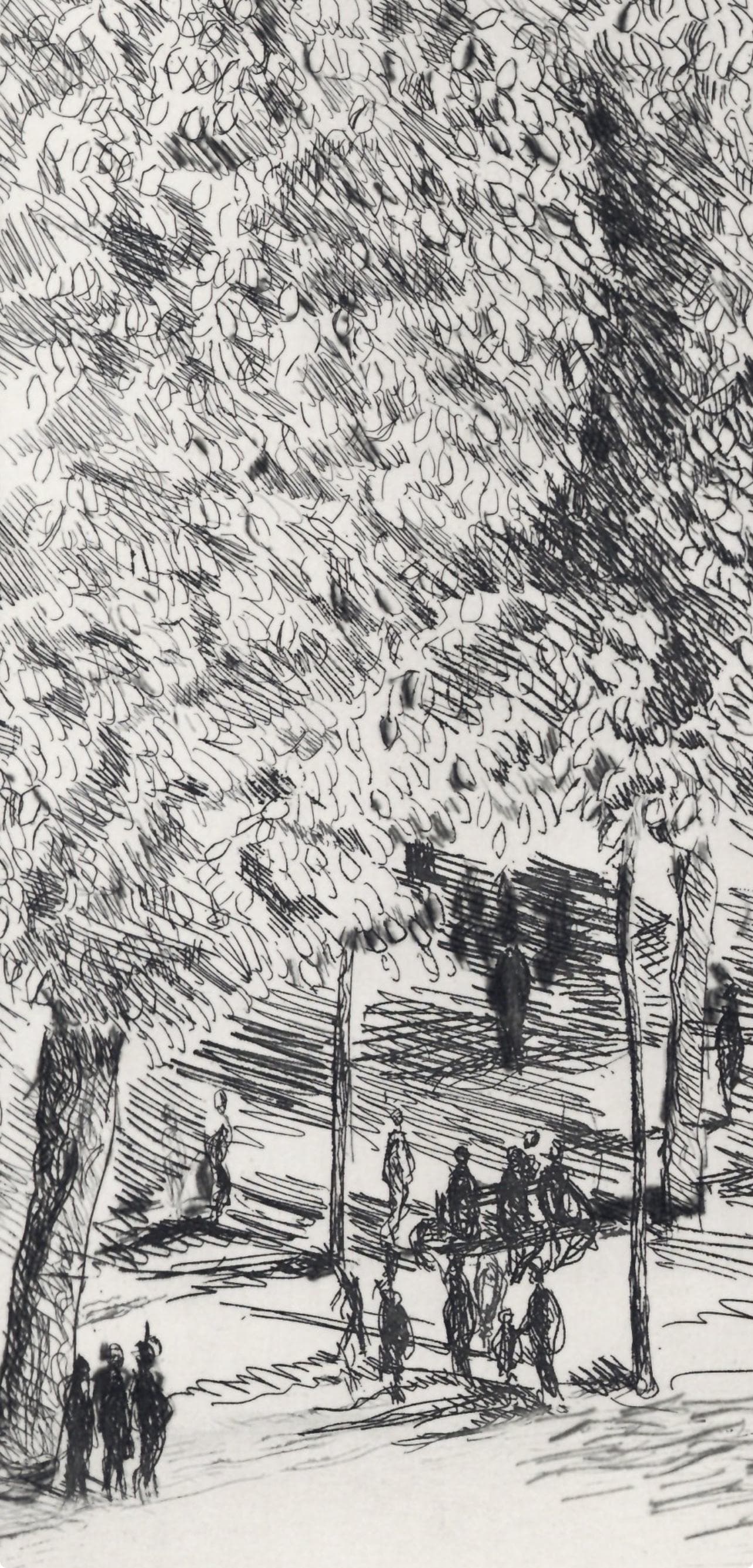 Georges Dufrnoy, Placement Des Vosges, A La Gloire Paris, Etching