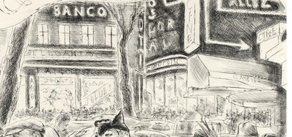 Chas Laborde, Les Boulevards, A La Gloire Paris, Etching