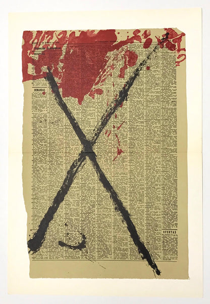 Antoni Tpies, Composition, Derrire Le Miroir, Lithograph