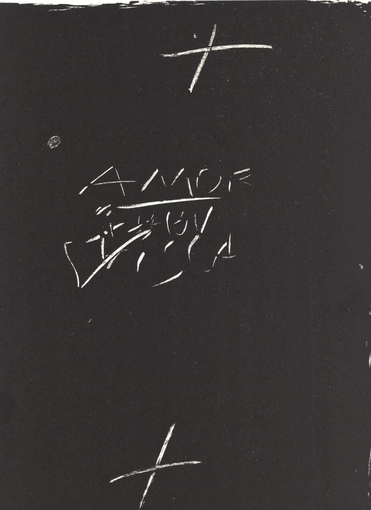 Lithograph - Antoni Tpies - Composition - Derrire le miroir