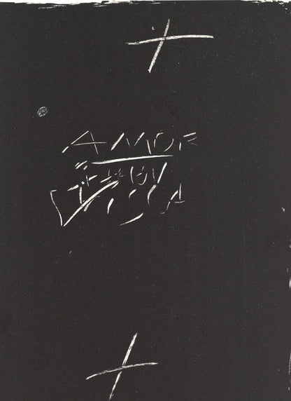 Lithograph - Antoni Tpies - Composition - Derrire le miroir