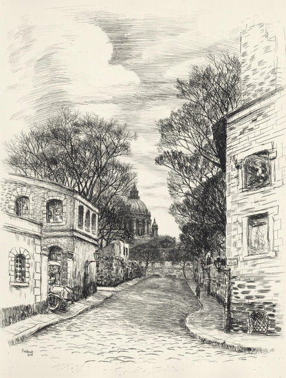 Jean Frlaut, De La Sante Aux Gobelins, A La Gloire Paris, Etching
