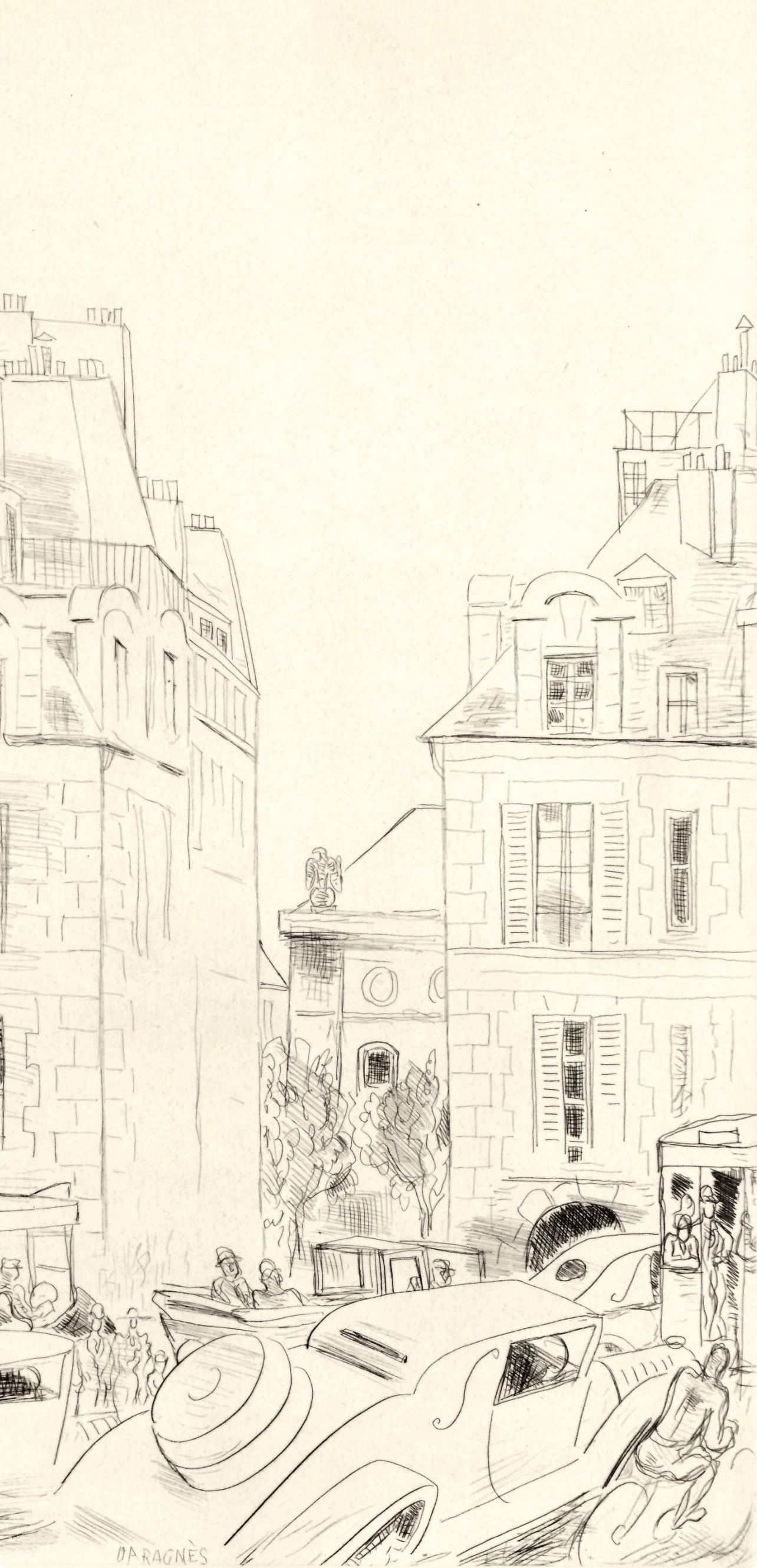 Jean Gabriel Daragns, Prsence De Paris, A La Gloire Paris, Etching