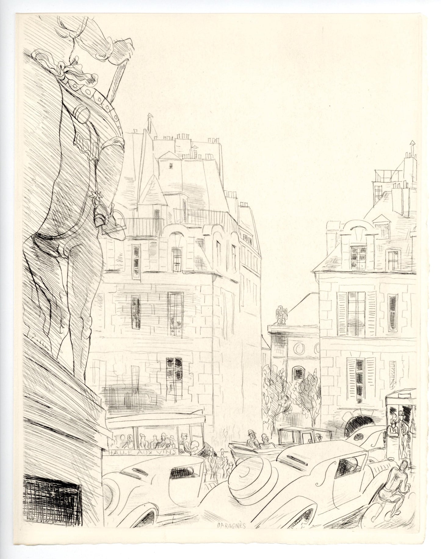 Jean Gabriel Daragns, Prsence De Paris, A La Gloire Paris, Etching