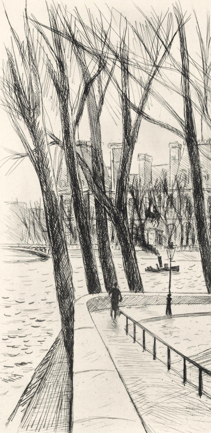 Robert Louis Antral, L'Htel De Ville, A La Gloire Paris, Etching