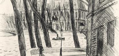 Robert Louis Antral, L'Htel De Ville, A La Gloire Paris, Etching