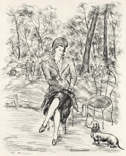 Luc-Albert Moreau, Jardins De Paris, A La Gloire Paris, Etching