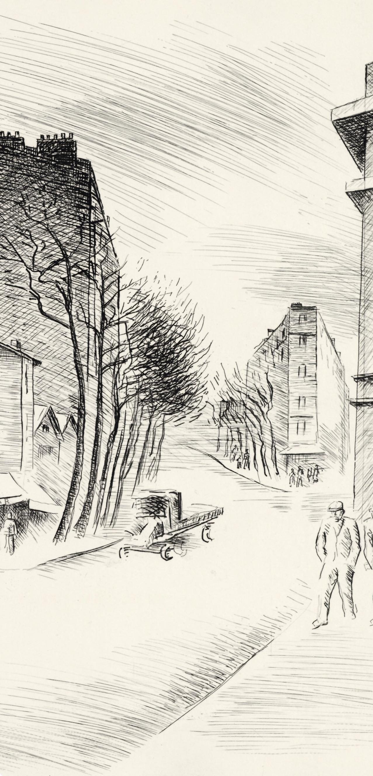 Maurice Asselin, Belleville A Vol D'Me, A La Gloire Paris, Etching