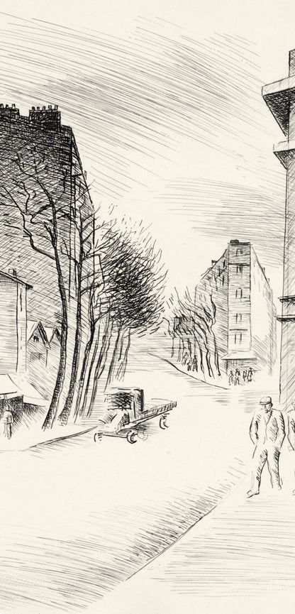 Maurice Asselin, Belleville A Vol D'Me, A La Gloire Paris, Etching