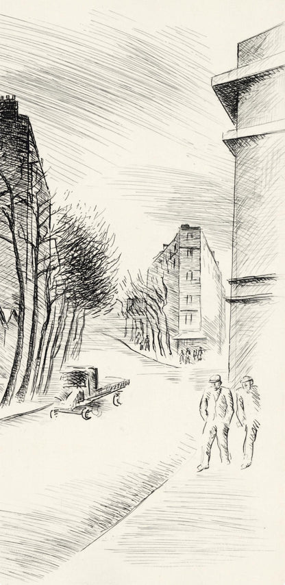 Maurice Asselin, Belleville A Vol D'Me, A La Gloire Paris, Etching