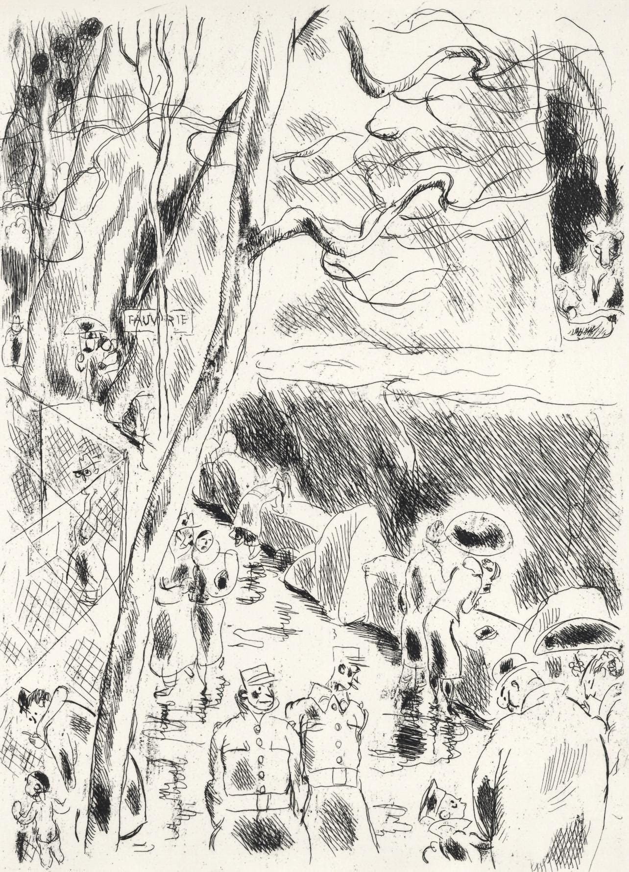 Gus Bofa, La Mnagerie Du Jardin Des Plantes, A La Gloire Paris, Etching