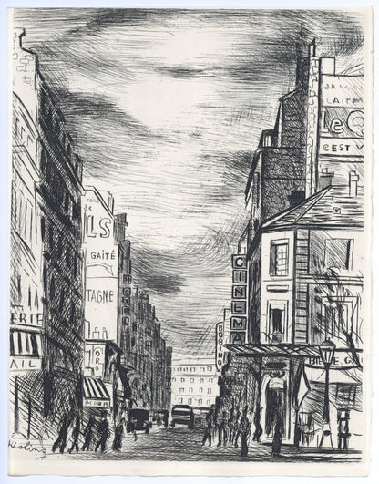 Mose Kisling, Montparnasse, A La Gloire Paris, Etching
