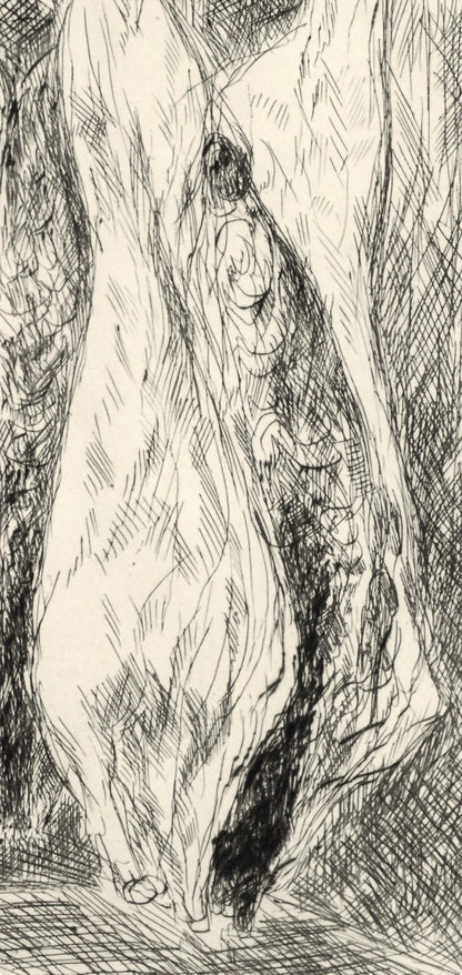Andr Dunoyer De Segonzac, La Boucherie Des Halles, A La Gloire Paris, Etching