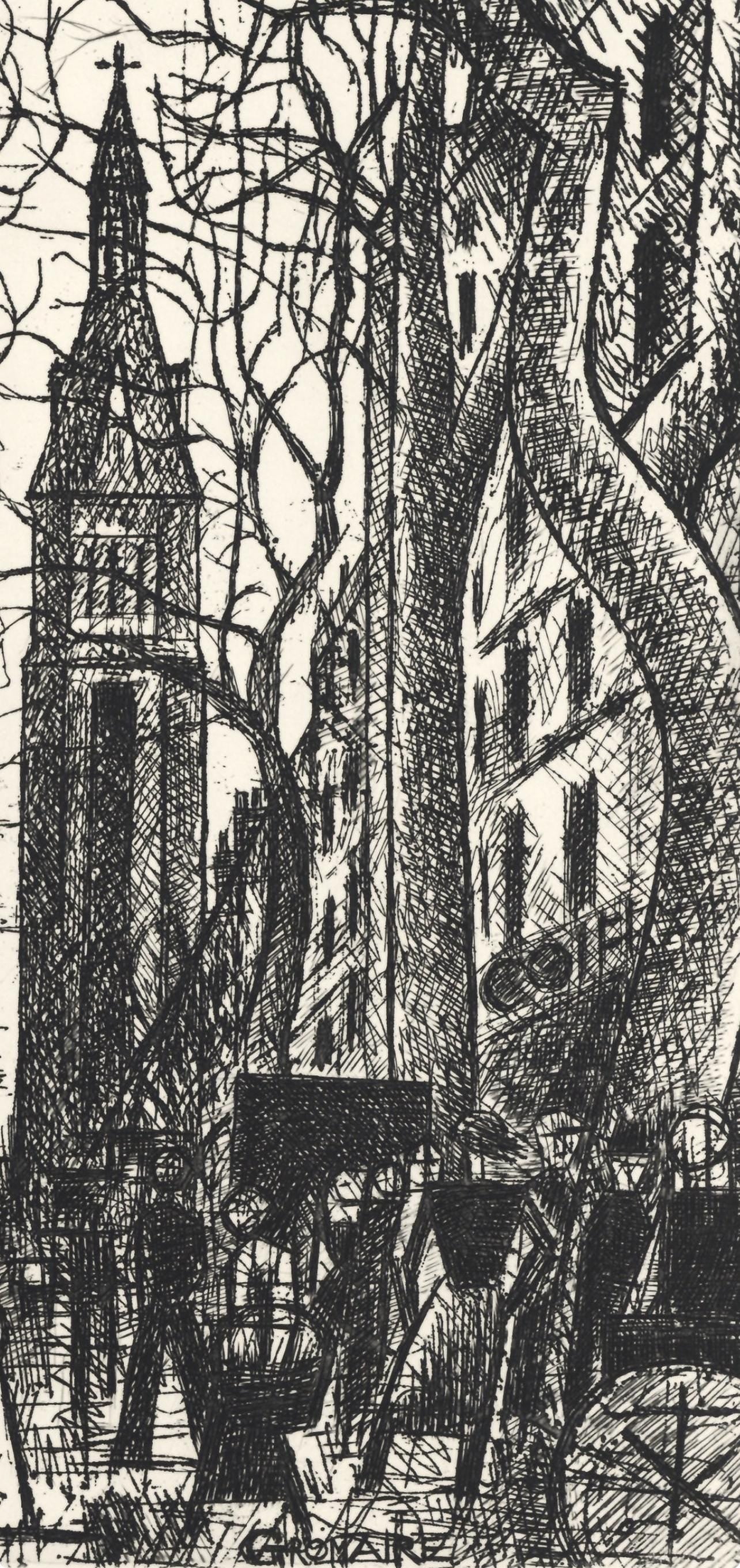 Marcel Gromaire, Petit-Montroug, A La Gloire Paris, Etching