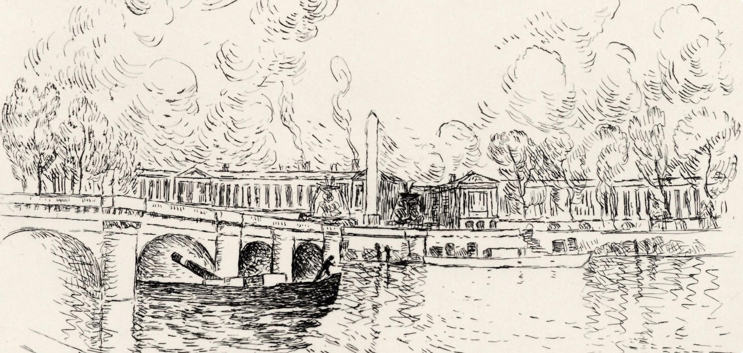 Henri Lebasque, Quai D'Orsay, A La Gloire Paris, Etching