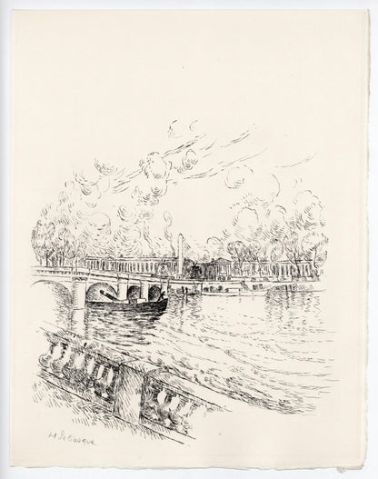 Henri Lebasque, Quai D'Orsay, A La Gloire Paris, Etching