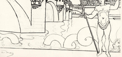 Andr Derain, Le Pont Neuf, A La Gloire Paris, Etching