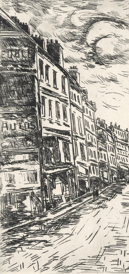Maurice De Vlaminck, Rue De La Glacire, A La Gloire Paris, Etching