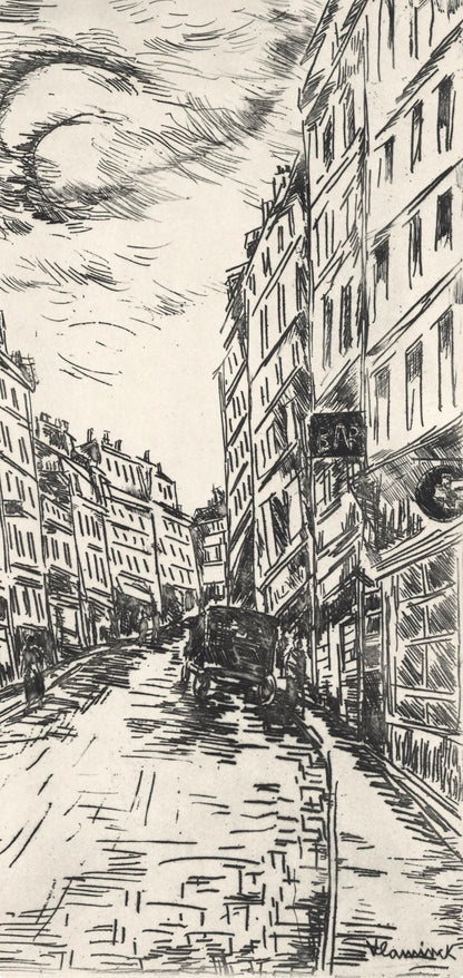 Maurice De Vlaminck, Rue De La Glacire, A La Gloire Paris, Etching