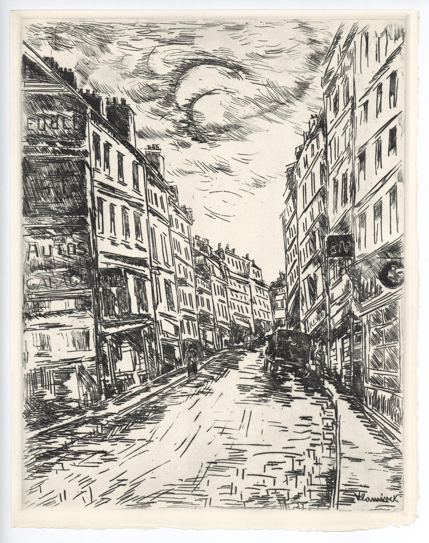 Maurice De Vlaminck, Rue De La Glacire, A La Gloire Paris, Etching