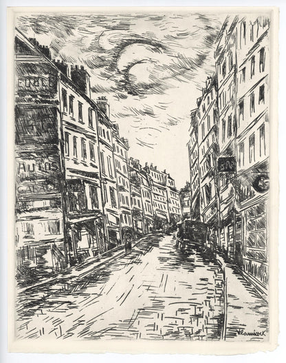 Maurice De Vlaminck, Rue De La Glacire, A La Gloire Paris, Etching