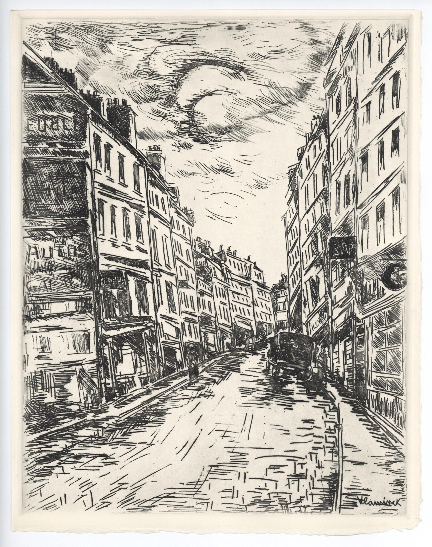 Maurice De Vlaminck, Rue De La Glacire, A La Gloire Paris, Etching